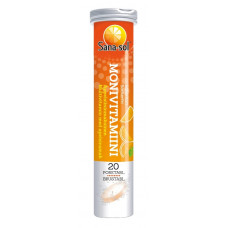 Шипучие таблетки со вкусом апельсина мультивитамины SANA-SOL 20 шт